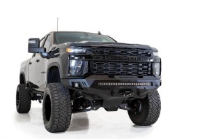 Chevrolet Silverado 3500 Bumper - Front - Addictive Desert Designs - Stealth Fighter - Hammer Black with Satin Black Panels - `20-`27 Chevrolet Silverado 3500 Bumper - Front - Addictive Desert Designs - Stealth Fighter - Hammer Black with Satin Black Panels - `20-`27